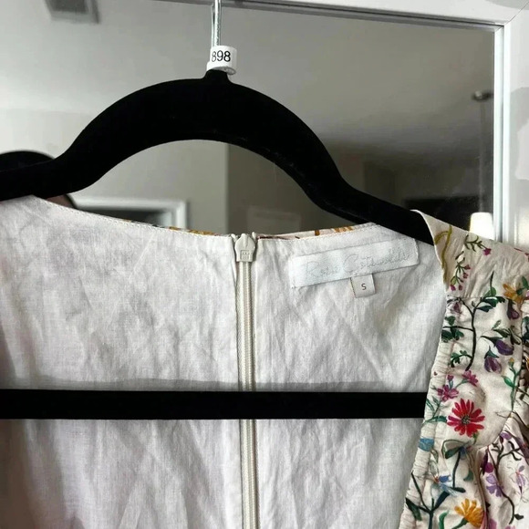 Rosie Cotswolds Dress Size Small Color Cream Green Red - Picture 3 of 5